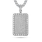 Fine Square Hang Tag Moissanite Pendant Necklace For Men Hip Hop Jewelry With 925 Sterling Silver Tennis Chain - Bekro's ART